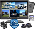10.1 inch 1080P Backup Camera Monitor with 128GB DVR Waterproof Large Screen X100758