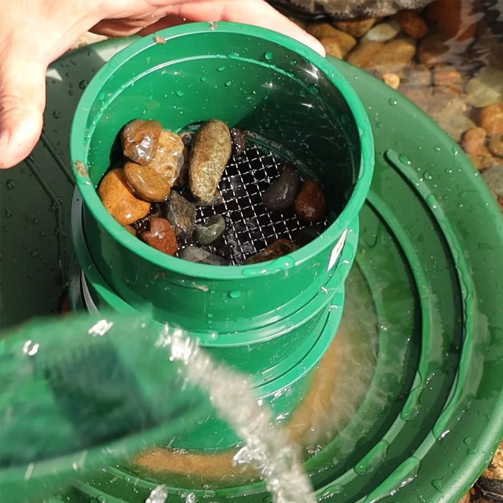 14pc Portable Gold Panning Kit with Backpack and Sluice Box N843