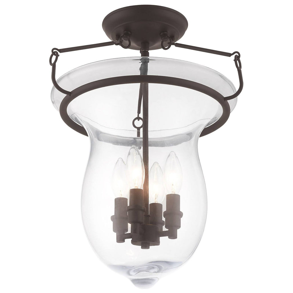 4-Light Ceiling Mount, Polished Nickel S3847