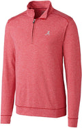Men's NCAA Alabama Crimson Tide Shoreline Half Zip - Cardinal Red Heather - M E415427