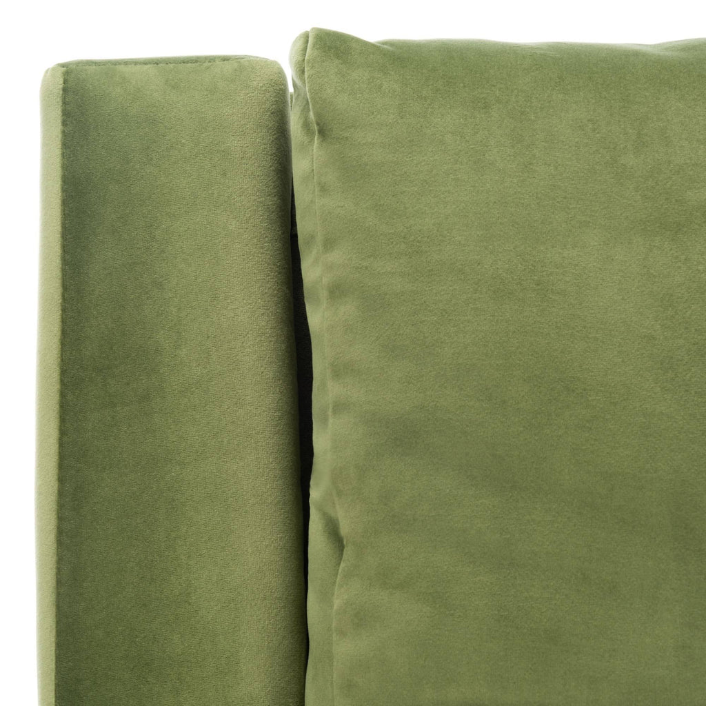 Olive Velvet Arm Chair U3539