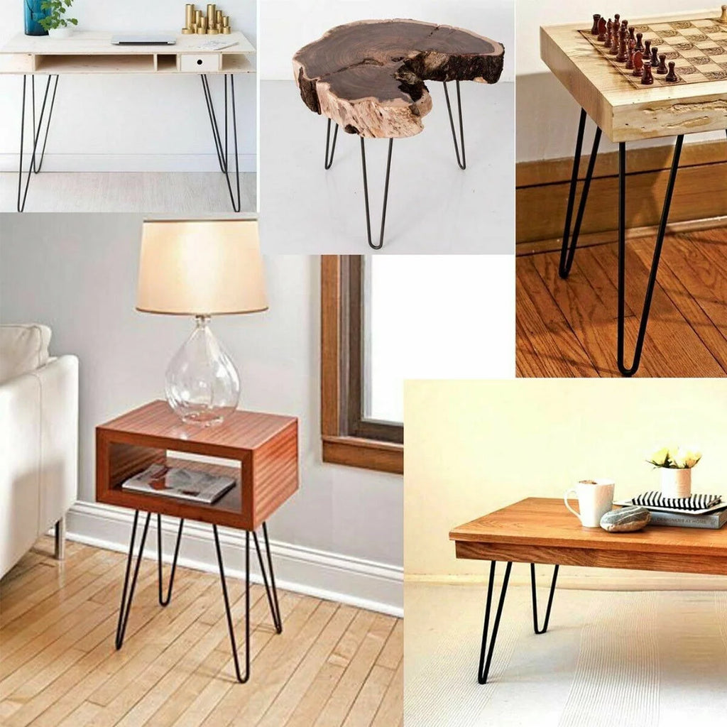 30" Heavy Duty Set Of 4 Black Hairpin Table Legs P844418