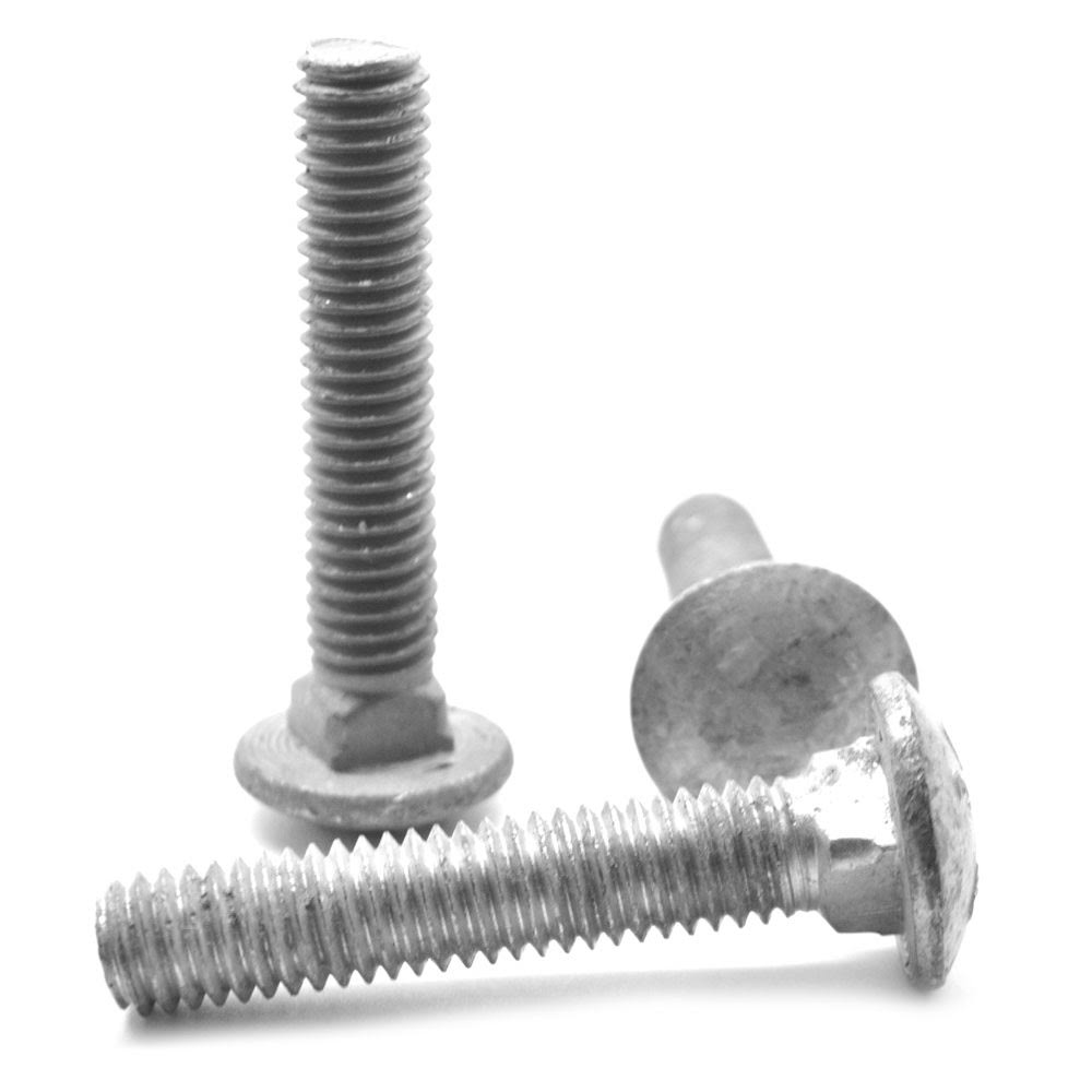 1/2x22-13 x 1 3/4x22 Coarse Thread Carriage Bolt Low Carbon Steel Hot Dip Galvanized Pk 50 J78266