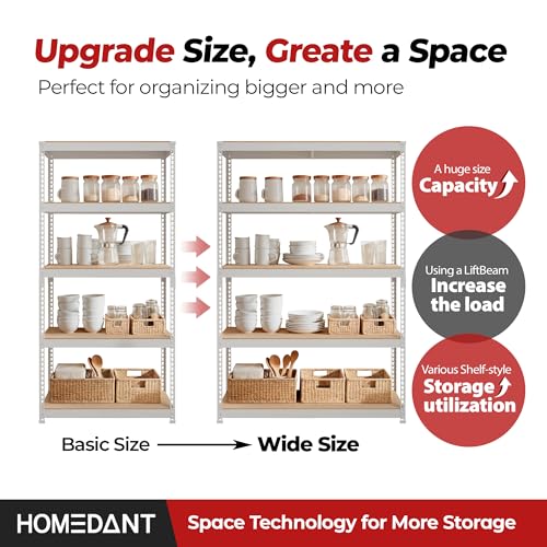 5 Tier Heavy Duty Adjustable Metal Shelving Unit P266664