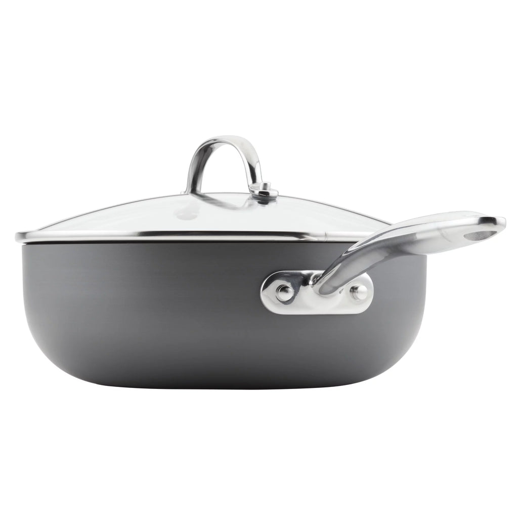 Hard Anodized Non-Stick Saucepan with Lid, 4 Quart R6917