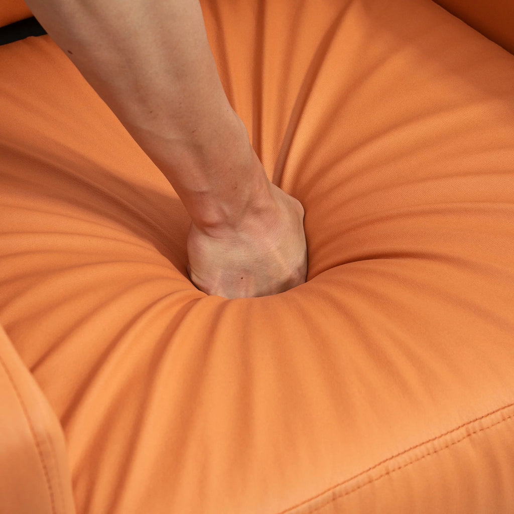 Orange Manual Recliner Chair with Footrest W5871