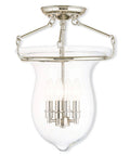 4-Light Ceiling Mount, Polished Nickel S3847