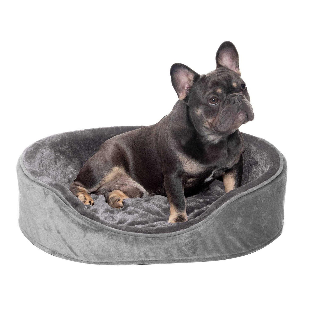 Plush Velvet Oval Dog Bed V3652