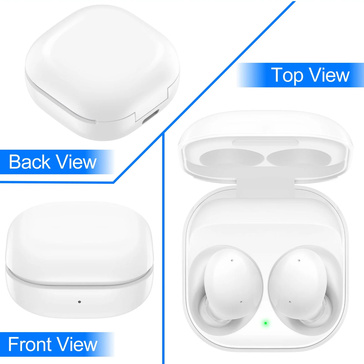 White Truly Wireless Bluetooth Headphones with Noise Isolation Z5323