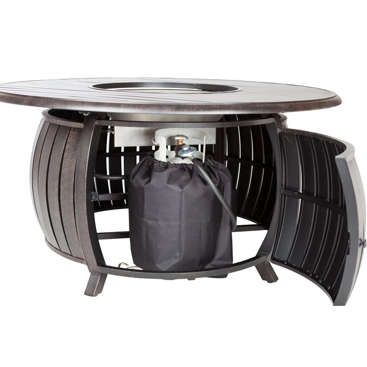 47" Wide 40,000 BTU Freestanding Liquid Propane Round Table Fire Pit O804