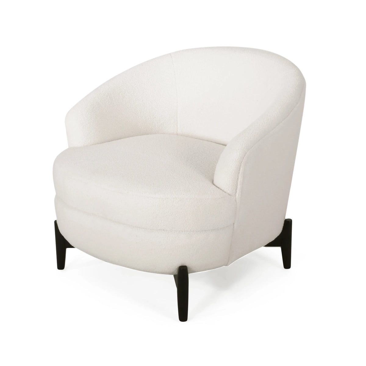 Contemporary Boucle Upholstered Club Chair P9217