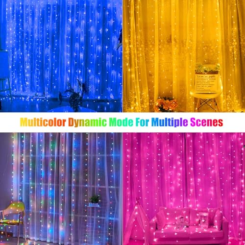 16 Colors Changing Curtain Lights 250 LED 9.8 X 8.8 FT Q220021