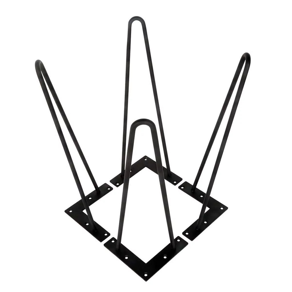 30" Heavy Duty Set Of 4 Black Hairpin Table Legs P844418