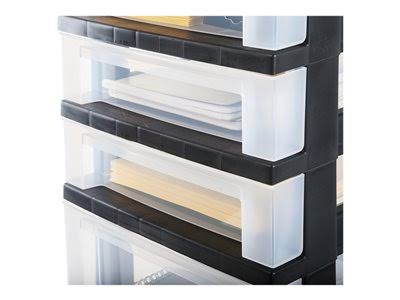 7 Drawers Clear Black Storage Cart T203602