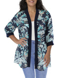 Printed Duster Open-Front Blazer E741737