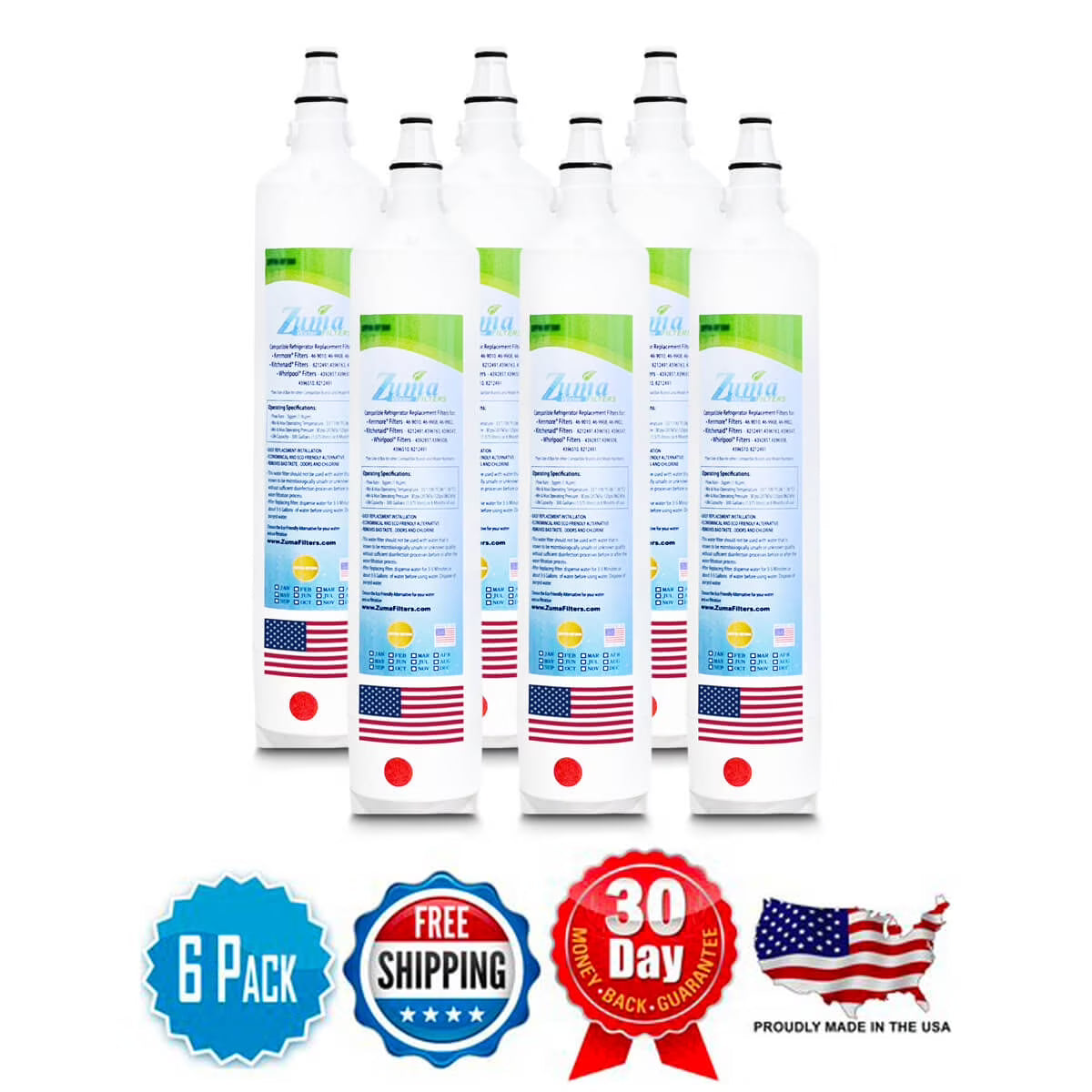 6 Pack Water Filters O202692