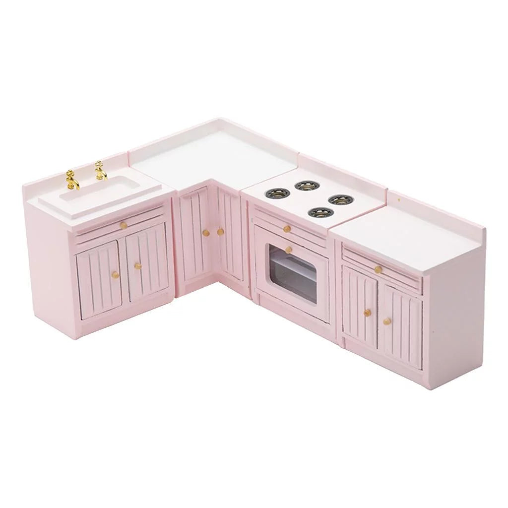 Birch Wood 12 Scale Miniature Kitchen Furniture E98052