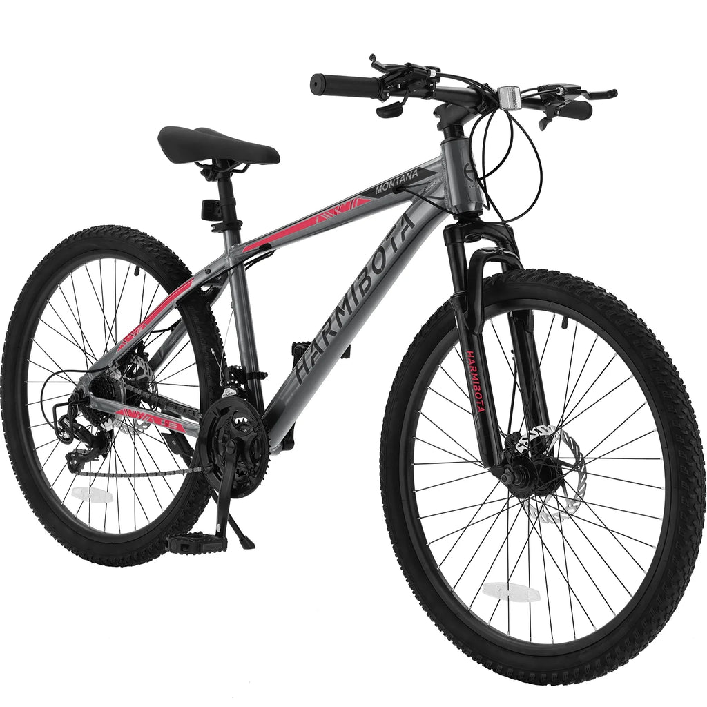 26 Aluminum Mountain Bike with Disc Brakes & Suspension, Black K876958