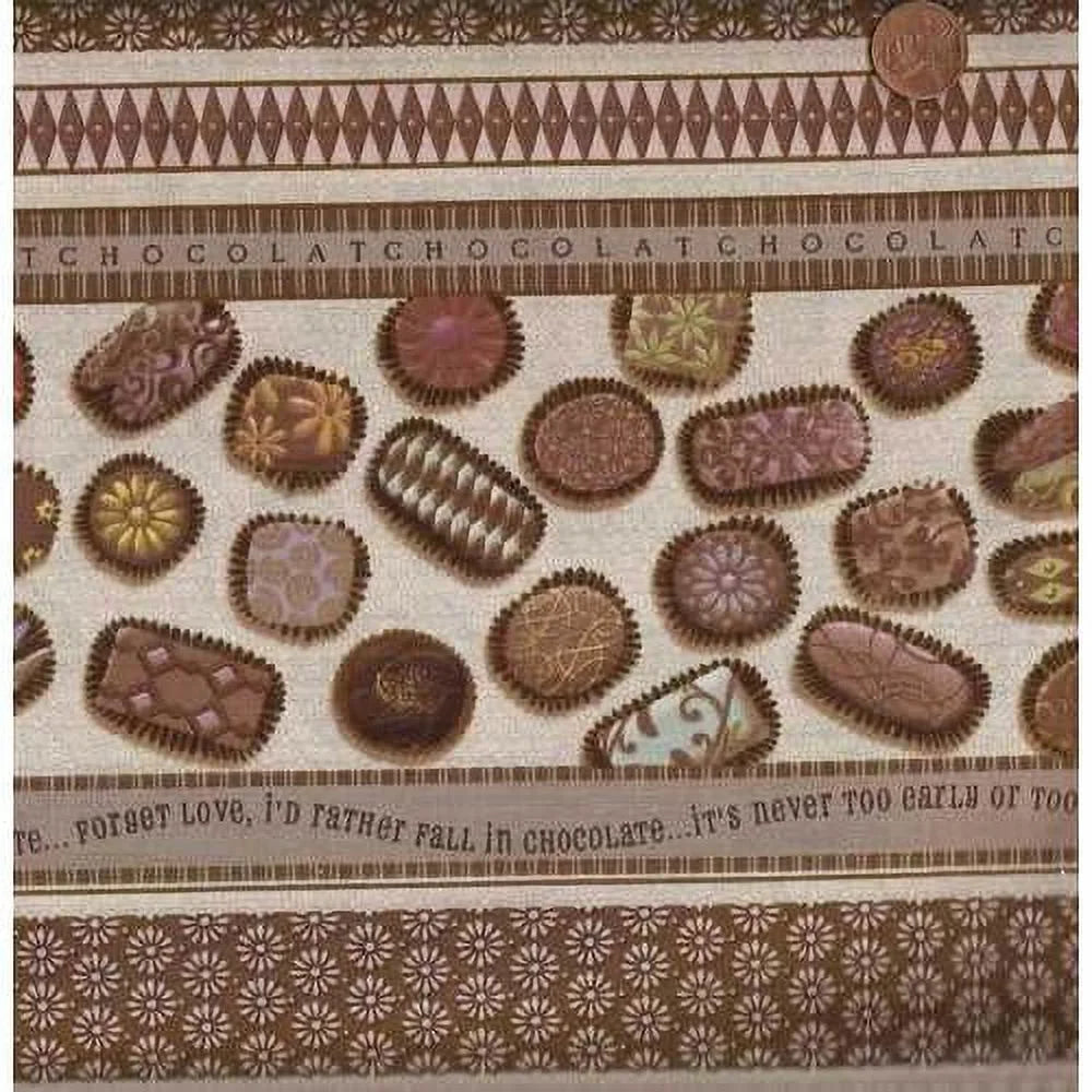 Sweets Dessert Stripe Fabric D45271