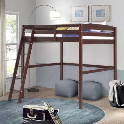 Twin Loft Bed Frame with Desk L4991