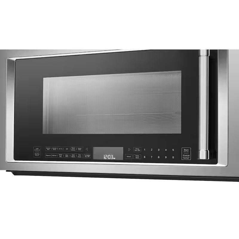 1800-Watt Over the Range Microwave with Air Fry in Black Stainless Steel F990073