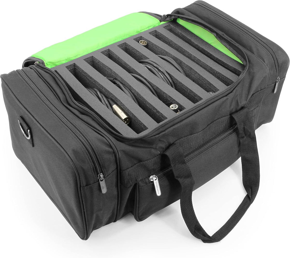 DJ Case Cable File Bag with Padded Walls and Cable Storage Dividers I4020