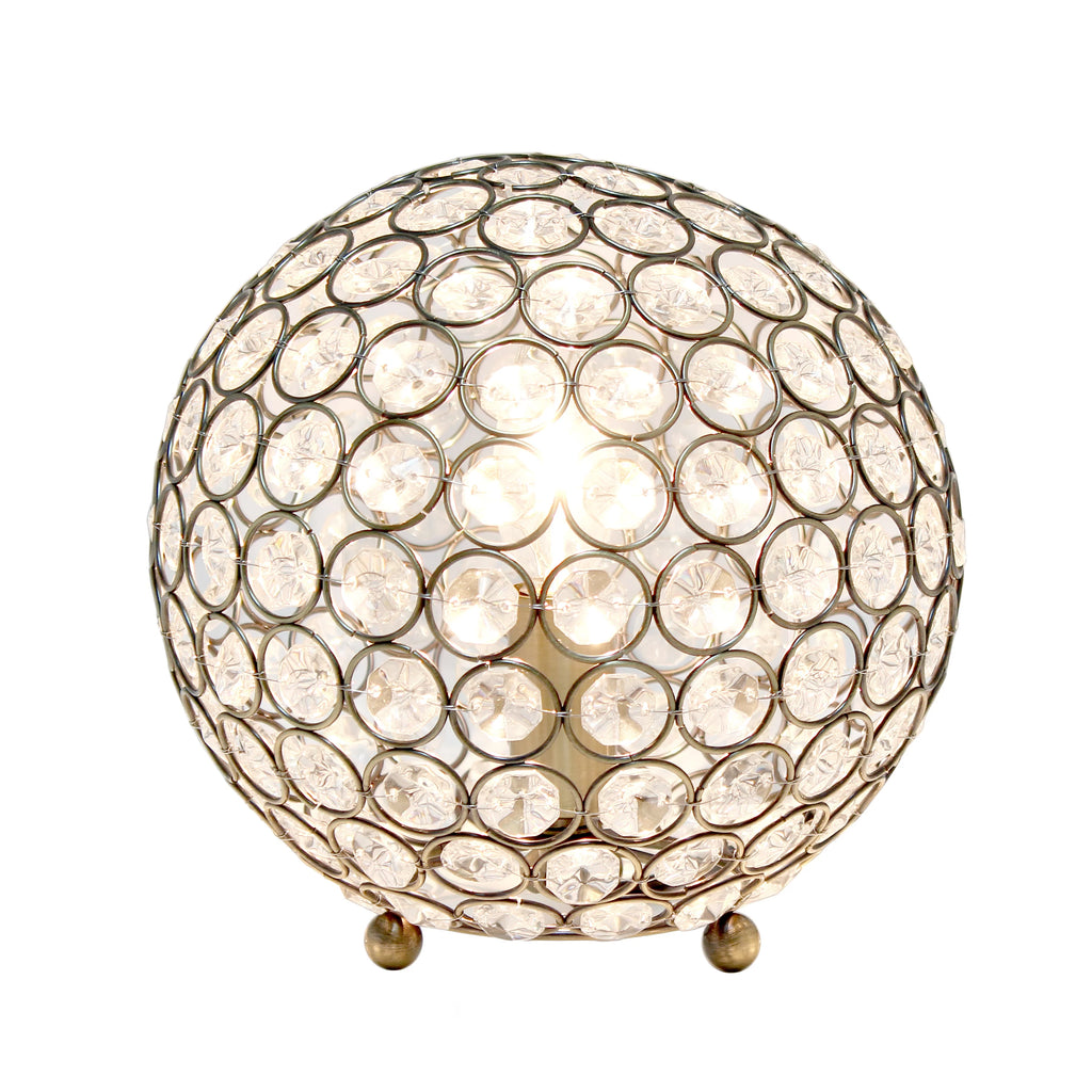 8" Metal Crystal Table Desk Lamp F714309