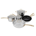 10 Piece Stainless Steel Nonstick Ceramic Cookware Set G861333