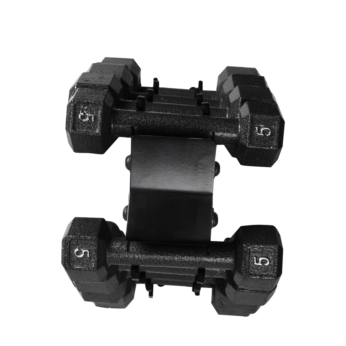 100 lb Cast Iron Hex Dumbbell Weight Set with Rack T87709