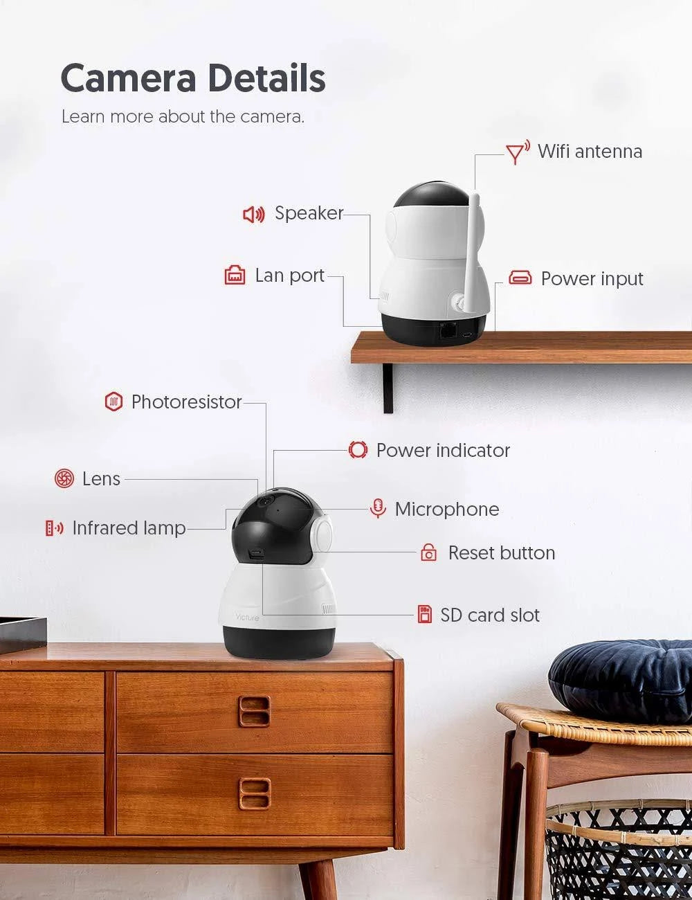 1080p FHD WiFi Indoor Security Camera Z2896