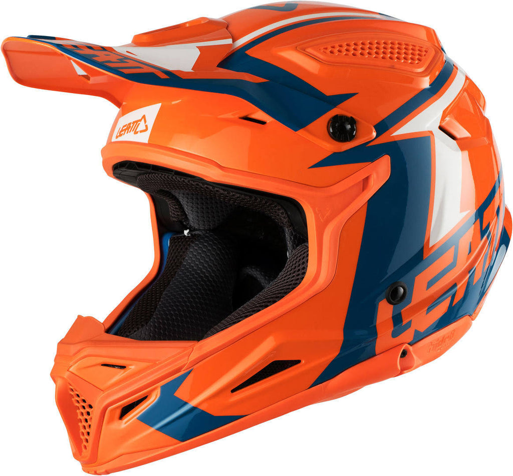 Blue-Orange Motocross Helmet P24495