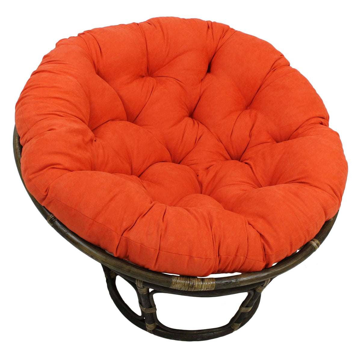 Rattan 42-Inch Papasan Chair with Micro Suede Cushion S238