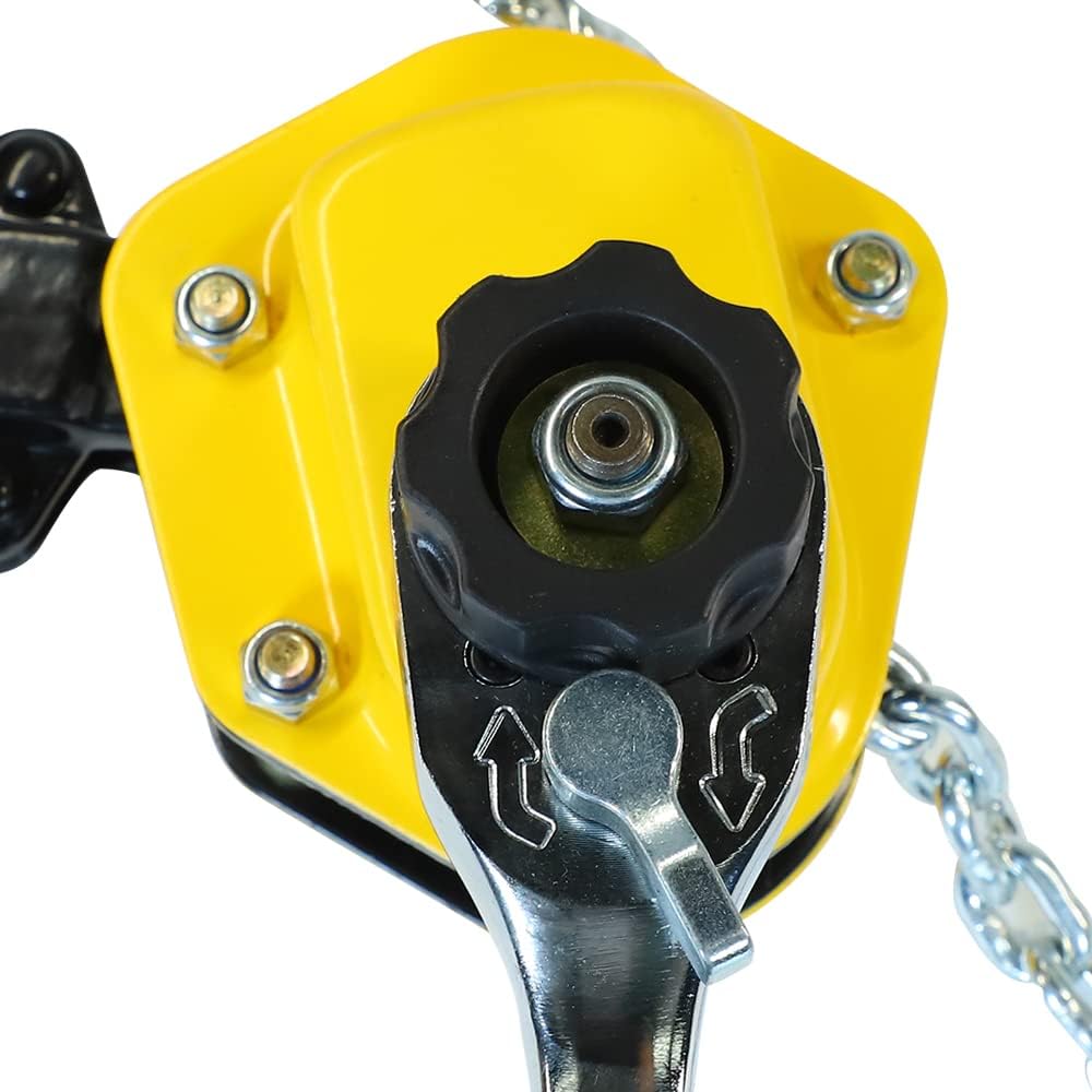 550LBS Manual Lever Chain Hoist 5 Feet Lift G80 Chain with Hook Pack of 2 I3081