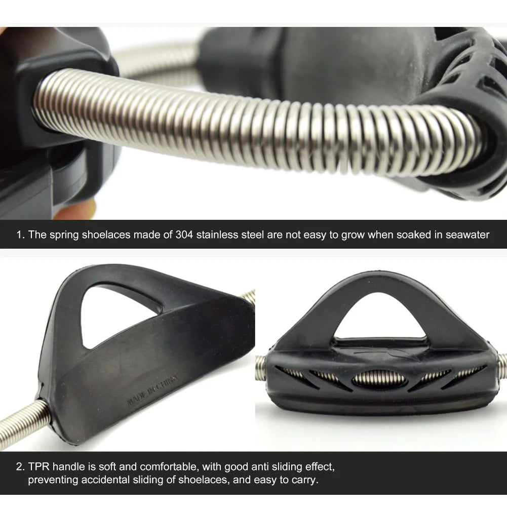 Steel Spring Heel Straps for Diving Fins (Black M) J397133