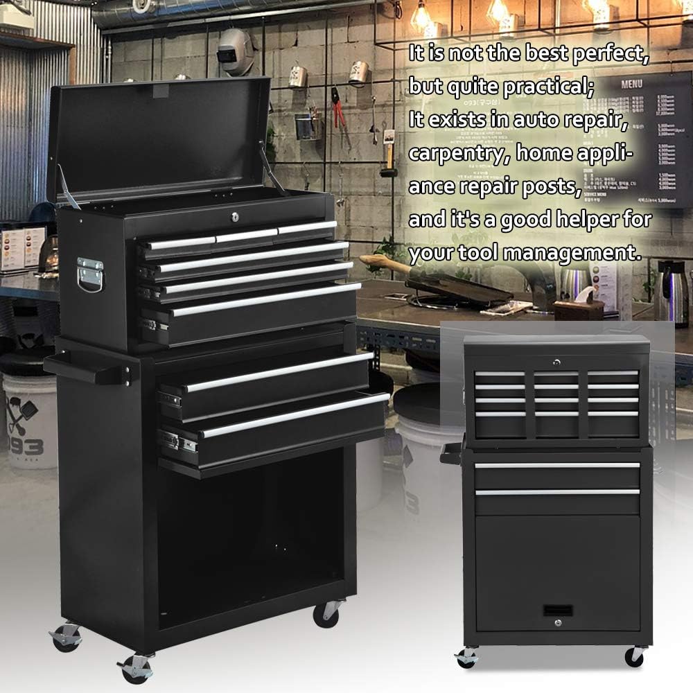 8-Drawer Rolling Tool Chest with Lock C9414
