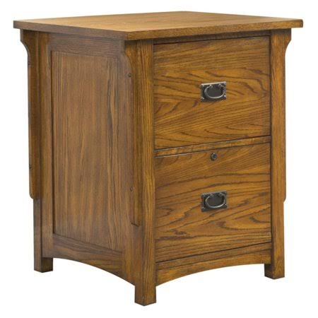 Medium Oak 3 Brown 2-Drawer Lateral File Cabinet N772
