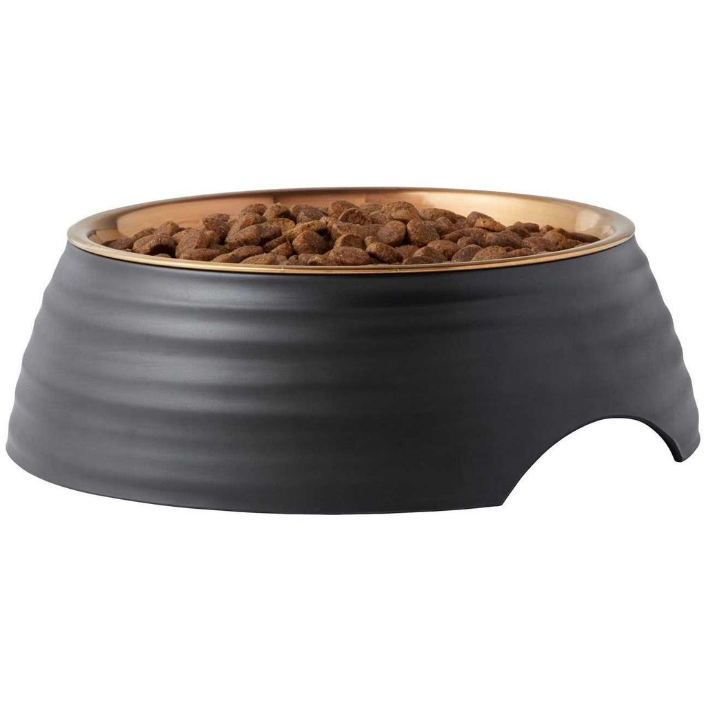 Matte Black Stainless Steel Dog & Cat Bowl S169