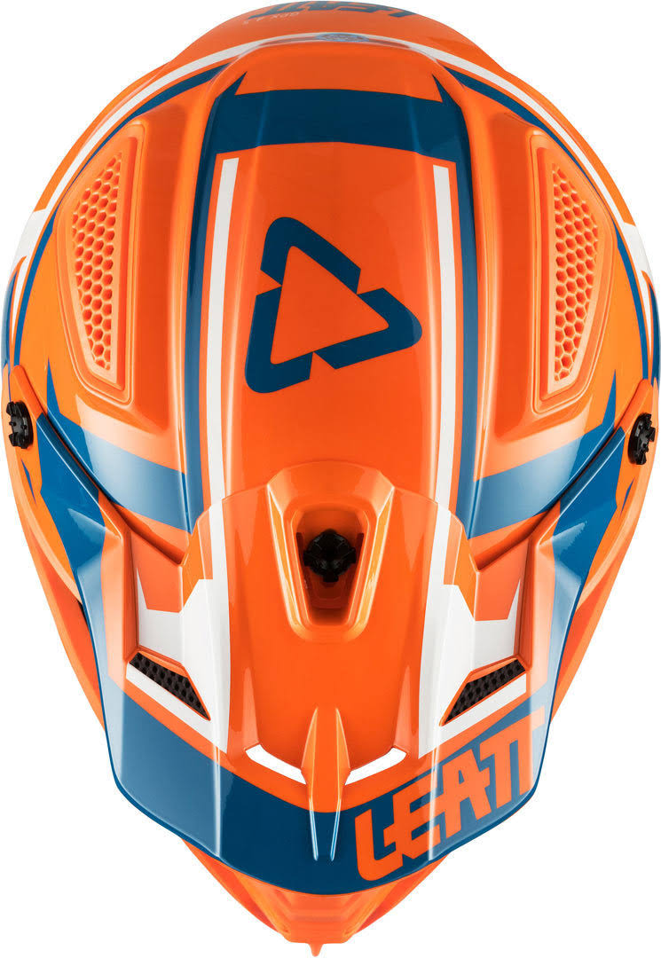 Blue-Orange Motocross Helmet P24495