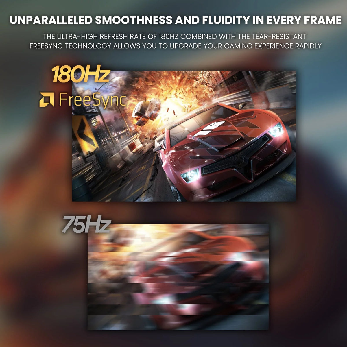 27 Curved Gaming Monitor FHD 1080P 165Hz 1800R Frameless Black C521