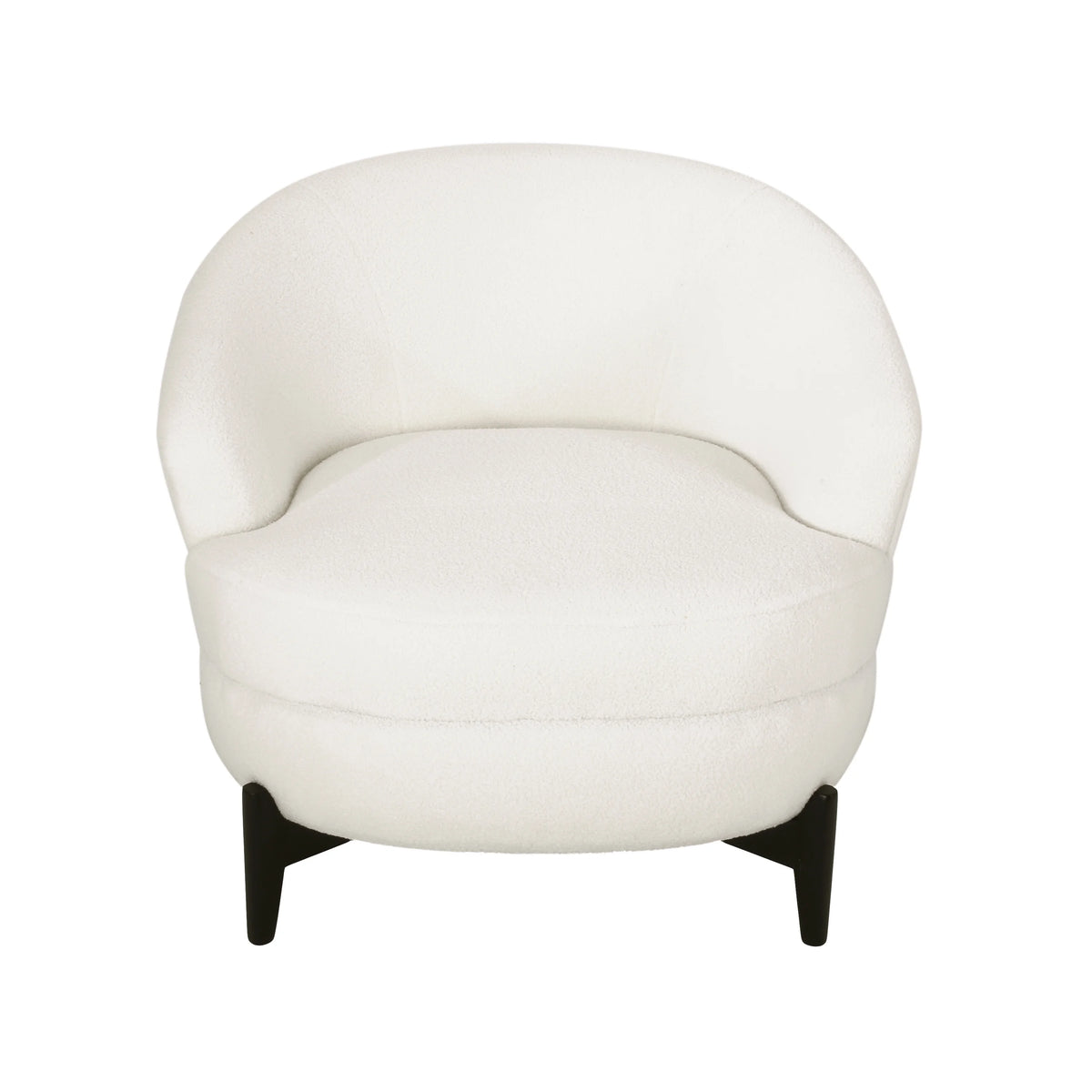 Contemporary Boucle Upholstered Club Chair P9217