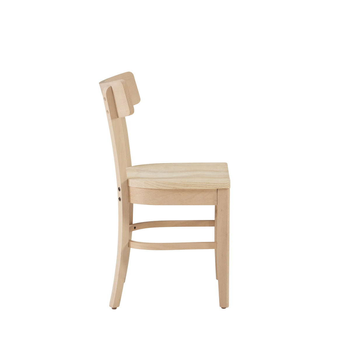 Unfinished Wood Dining Accent Chair, Set of 2 V7954