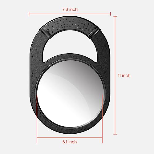 Black Hand Mirror with Handle T210541