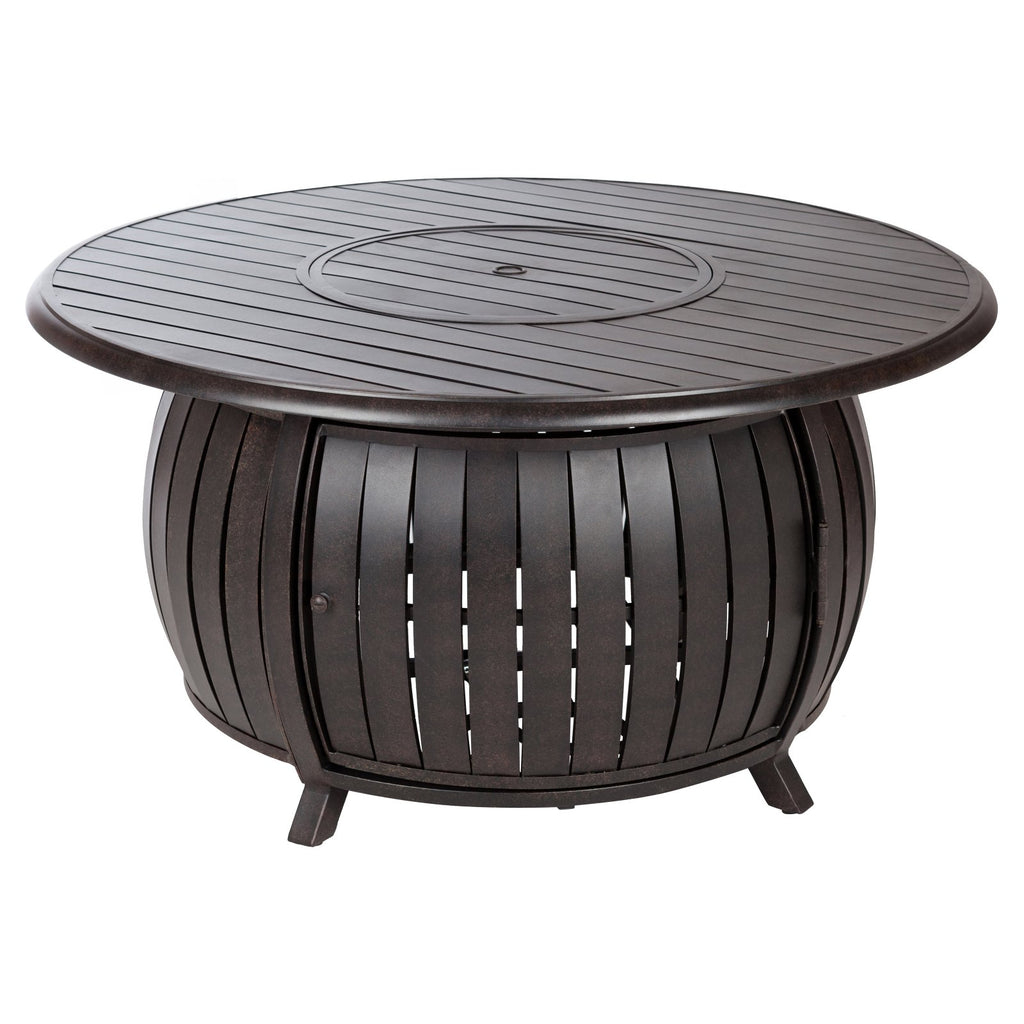 47" Wide 40,000 BTU Freestanding Liquid Propane Round Table Fire Pit O804