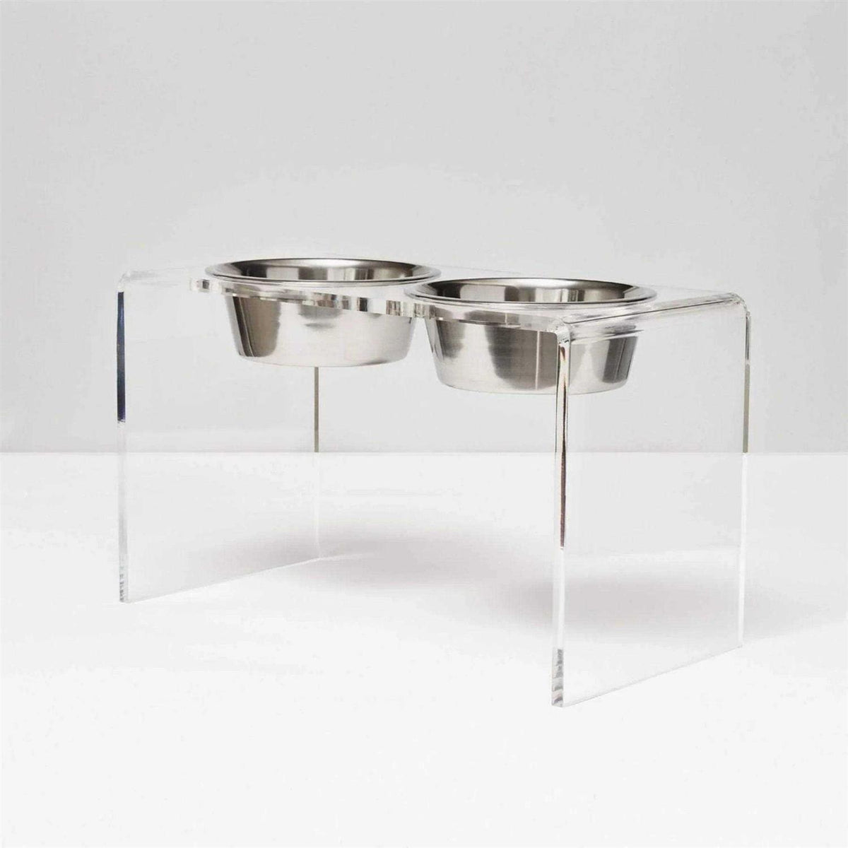 Clear Double Bowl Pet Feeder M724