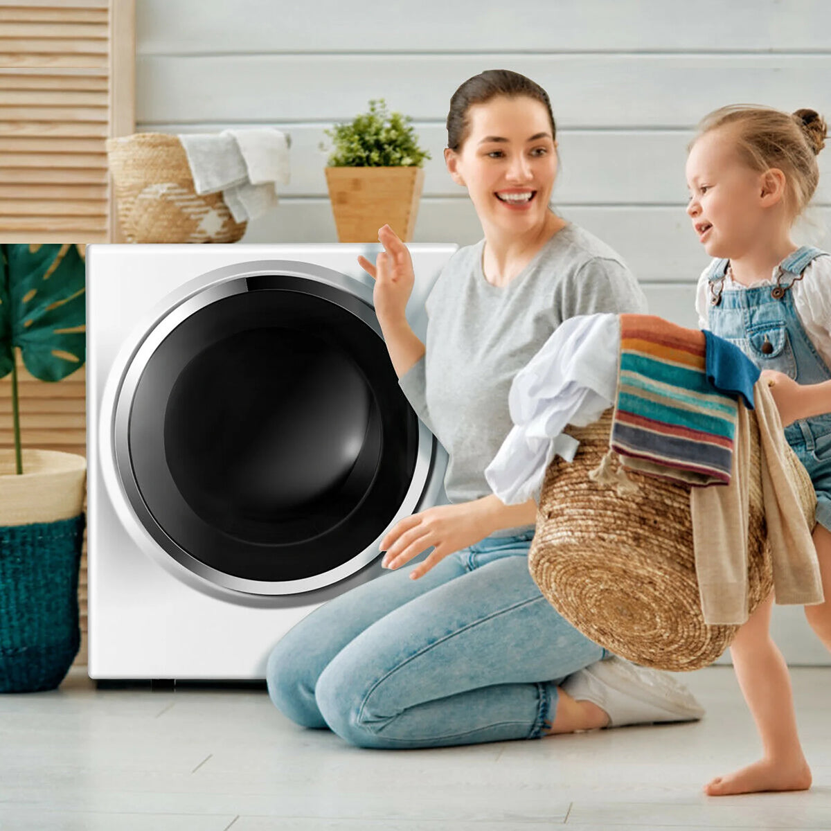 Compact Electric Cloth Dryer Stainless Steel Wall Mounted 1.5 cu.ft. M644