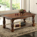 Brown Rubber Wood Coffee Table U409