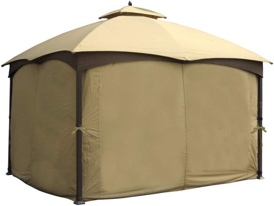 10' x 12' Gazebo Privacy Curtain Set (Beige) I14354