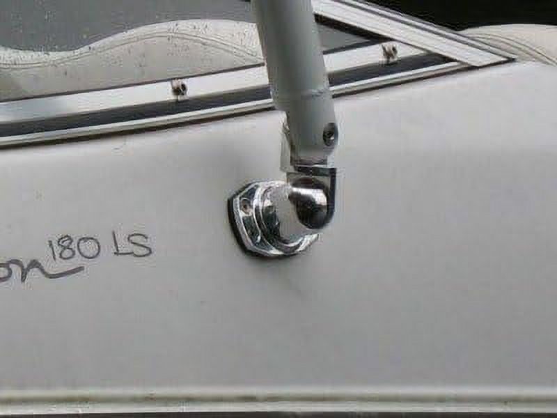 Polished Aluminum Stainless Steel Wakeboard Tower Mounting Feet Kit, 4 Complete Mounting Feet with Backing Plates and Rubber Pads M832