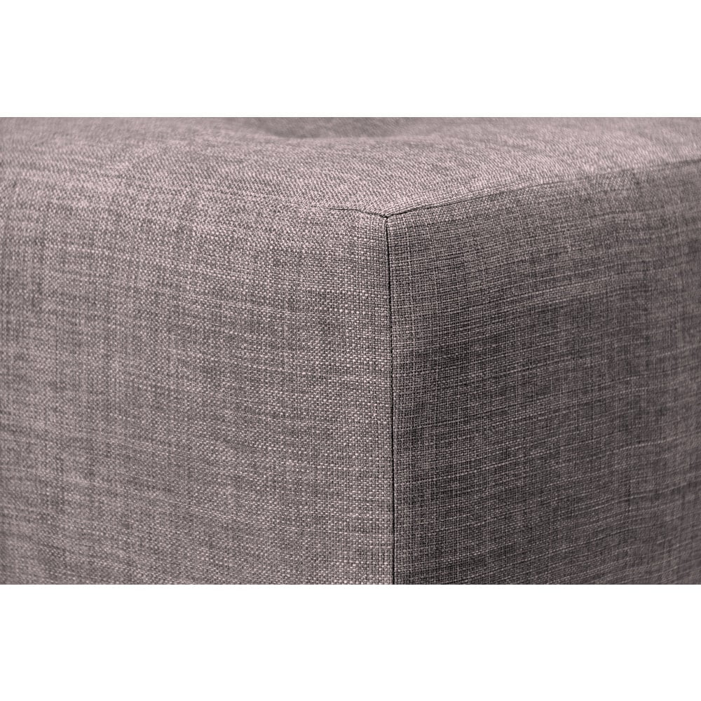 Red Tinted Grey Upholstered Ottoman V734