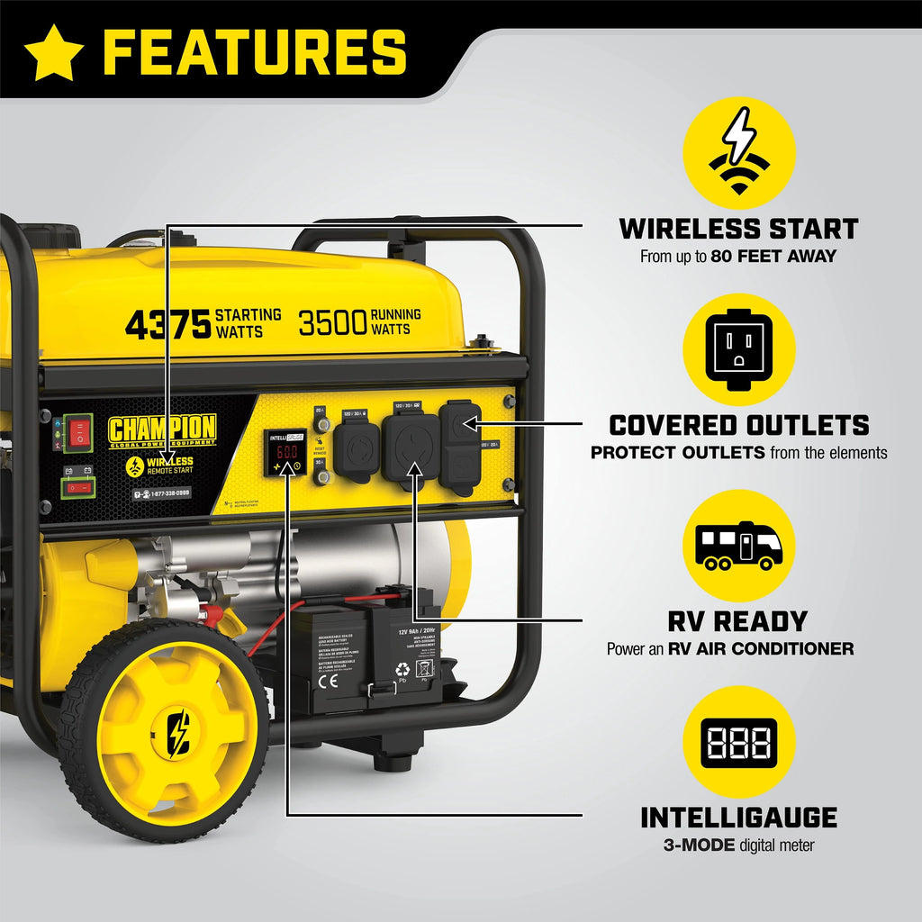 3500 Watts Portable Generator with Remote Start Z815